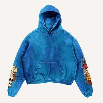 Retro Graffiti Digital Print Hoodie