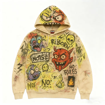 Painted Hoodie Printed Graffiti Sweatshirt