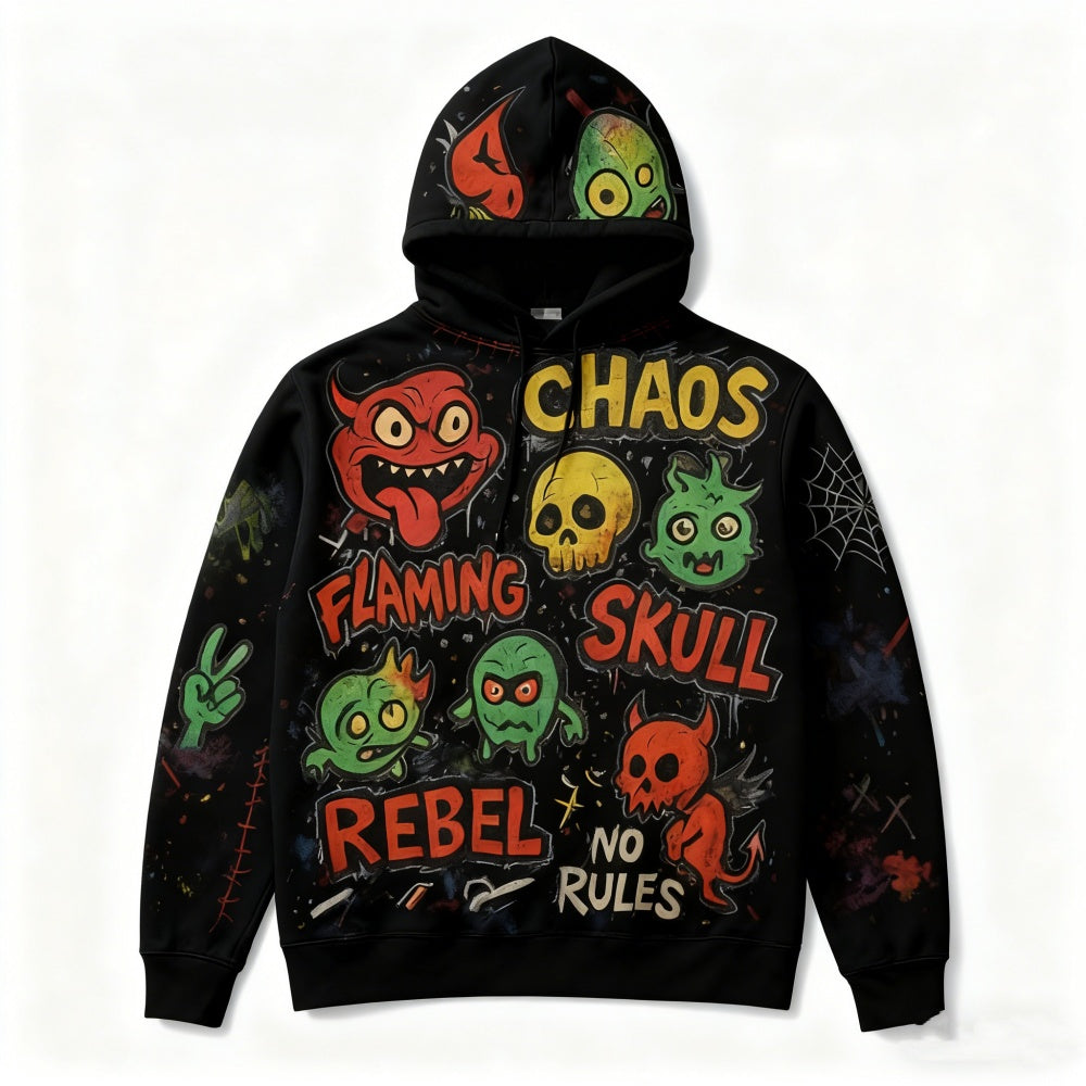 Painted Hoodie Printed Graffiti Sweatshirt