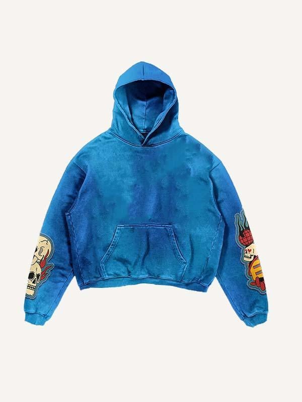 Retro Graffiti Digital Print Hoodie